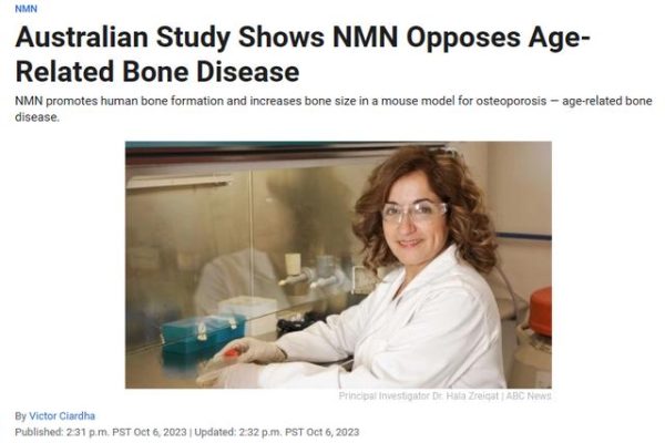 Australian Study Shows NMN Opposes Age-Related Bone Disease