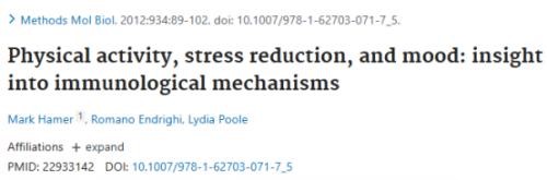 Physical activity, stress reduction, and mood: insightinto immunological mechanisms