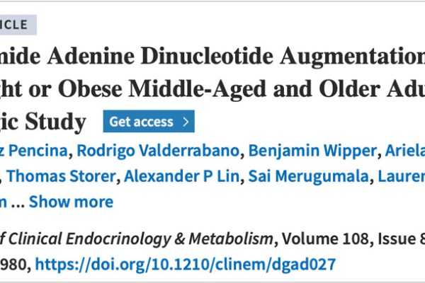 Nicotinamide Adenine Dinucleotide Augmentation in Overweight or Obese Middle-Aged and Older Adults: APhysiologic Study