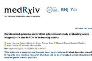 Randomized, placebo-controlled, pilot clinical study evaluating acute Niagen®+ IV and NAD+ IV in healthy adults