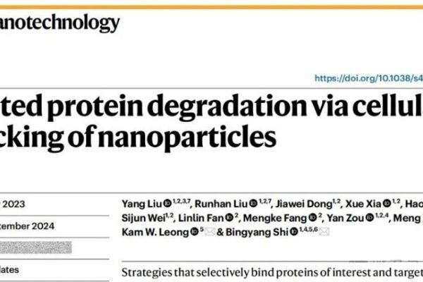 Targeted protein degradation via cellular trafficking of nanoparticles